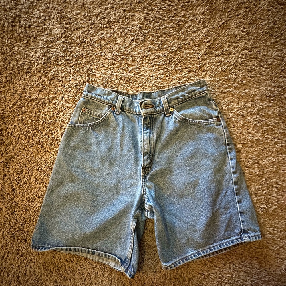 Levi’s 950 High Waist Denim Shorts Orange Tag